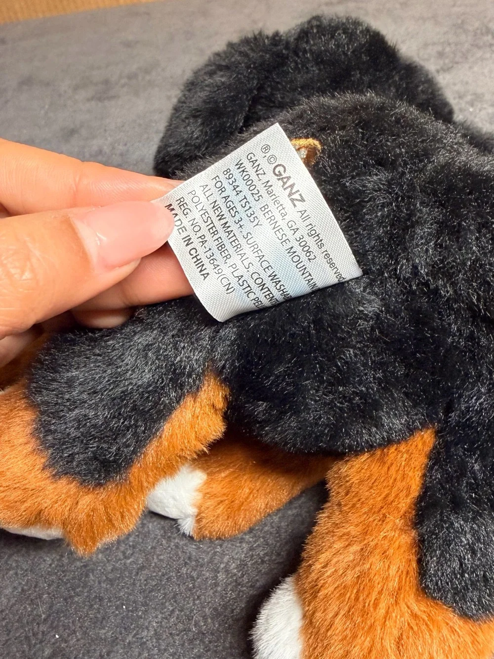 Ganz Webkinz Next Bernese Mountain Dog Plush Tricolor Puppy Dog
